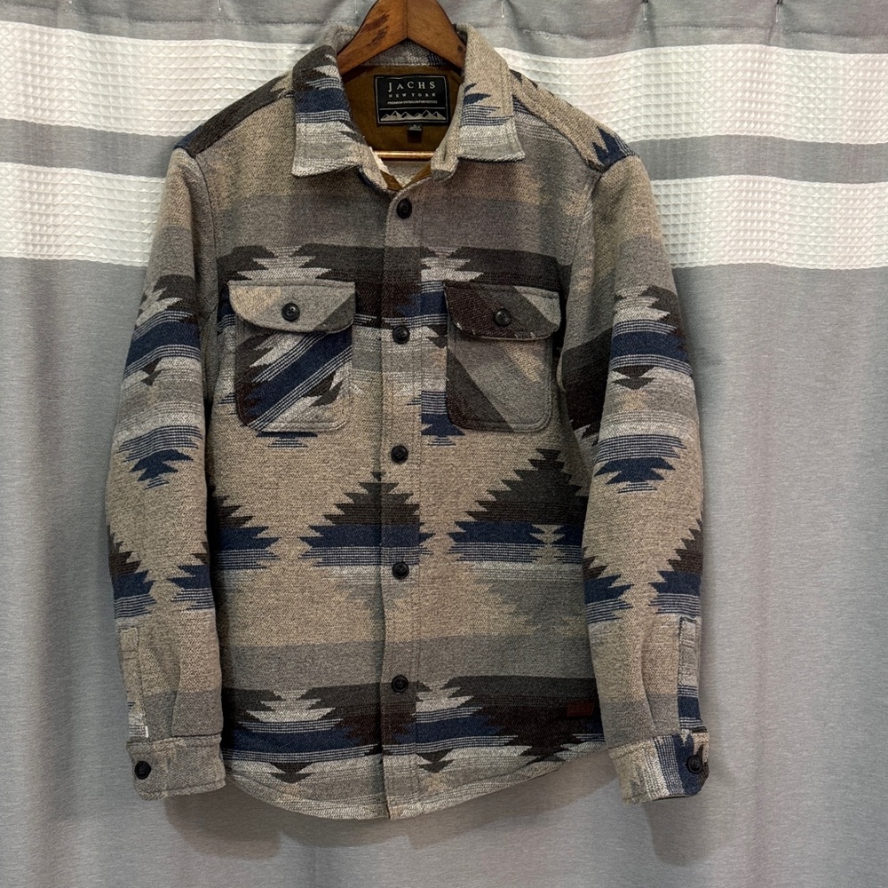 Jachs Men's Patterned Shirt Jacket Small